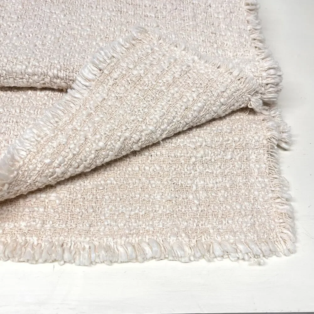 Shabby Chic Cream Table Runner Frayed Edges